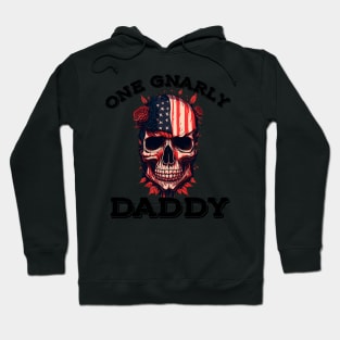 One Gnarly Daddy Usa Fathers Day Grunge Skull Hoodie